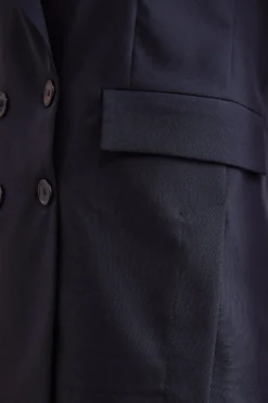 Gilet Doppiopetto da Cerimonia in Lana Vergine - BLU