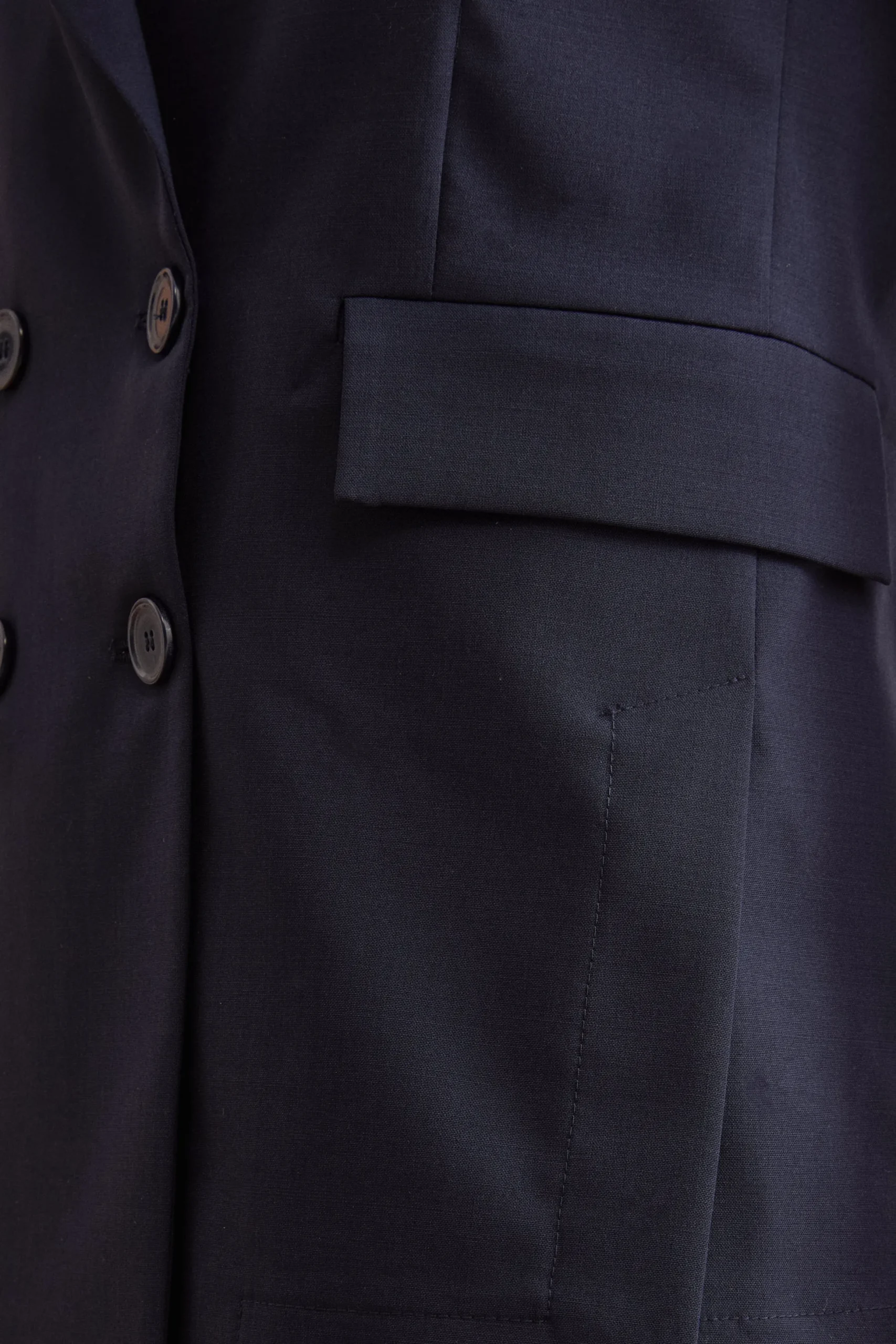 Gilet Doppiopetto da Cerimonia in Lana Vergine - BLU