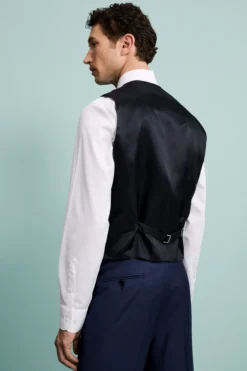 Gilet Elegante in Lana Vergine - BLU