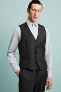 Gilet Elegante in Lana Vergine - ANTRACITE
