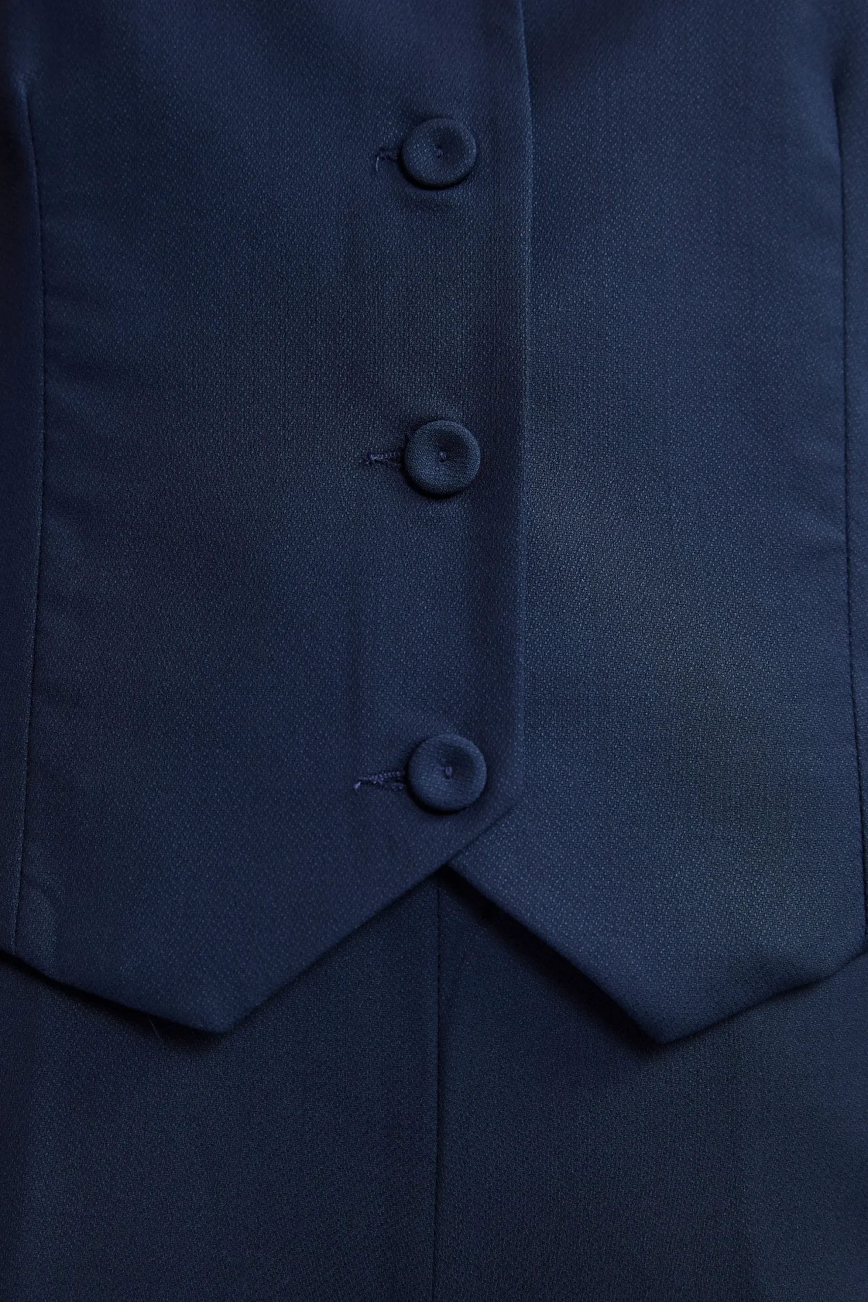 Gilet Elegante in Lana Vergine con Bottoni - BLU