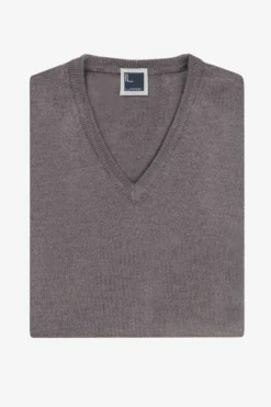 Gilet in lana scollo a V - TORTORA