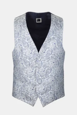 Gilet paisley grigio blu - FANT. BLU/GRIGIO