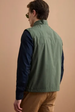Gilet Smanicato con Zip - VERDE