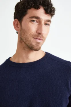Girocollo in Lana e Cashmere - BLU NOTTE