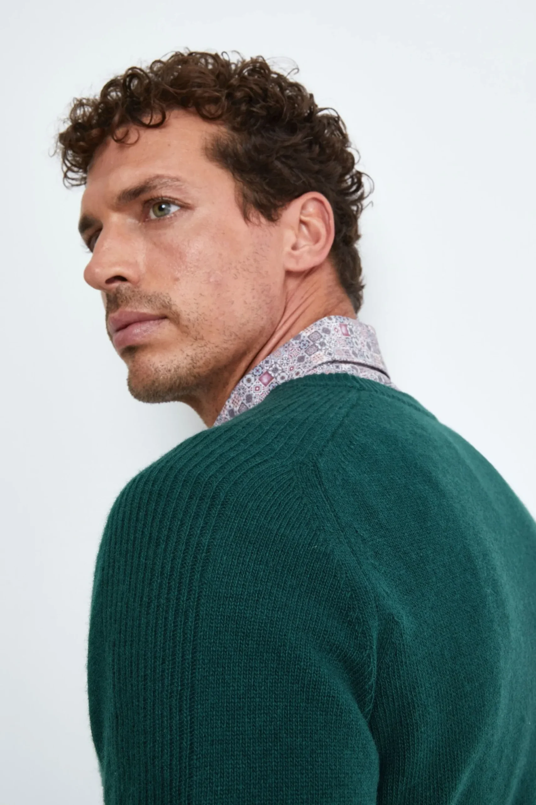 Girocollo in Lana e Cashmere - VERDE