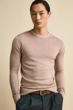 Girocollo in Lana Merino Extrafine - QUARZO