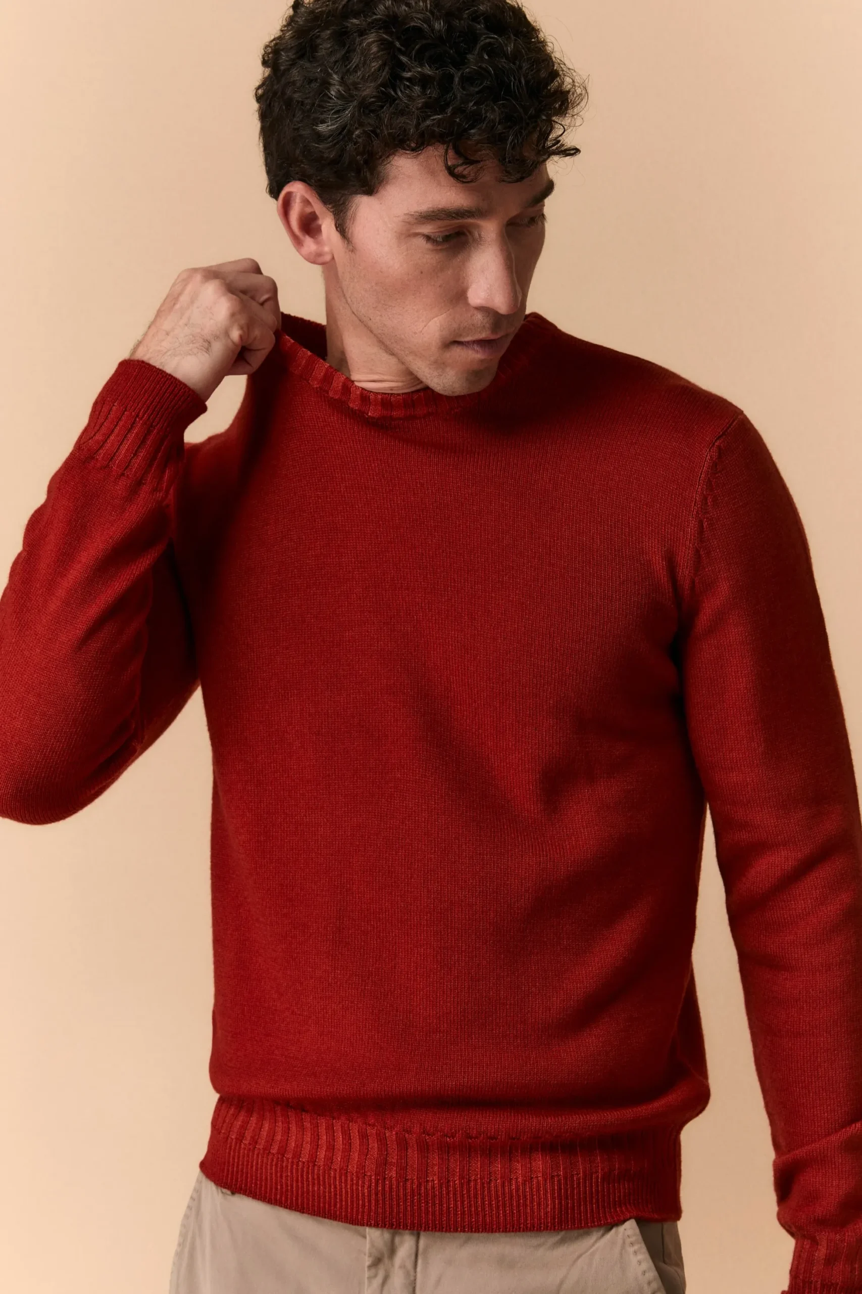 Girocollo Vintage in Lana Merino Extrafine - ARAGOSTA