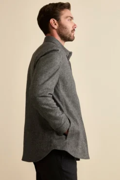Giubbino Overshirt in Misto Lana - GRIGIO SPIGATO