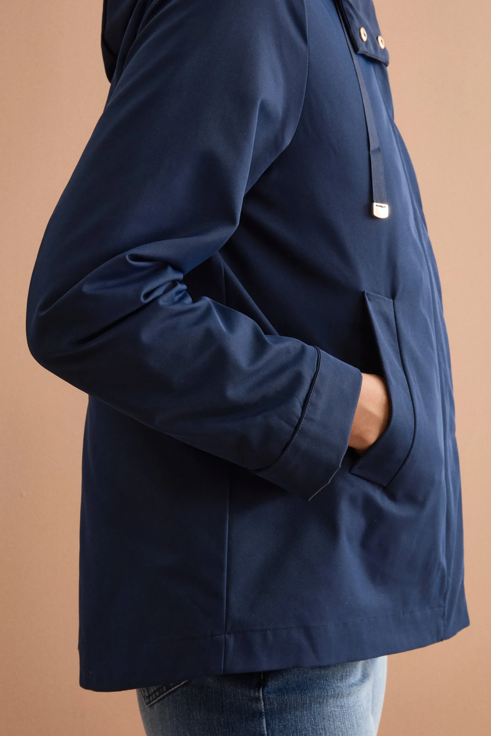 Giubbotto Impermeabile con Cappuccio e Gilet Removibile - BLU