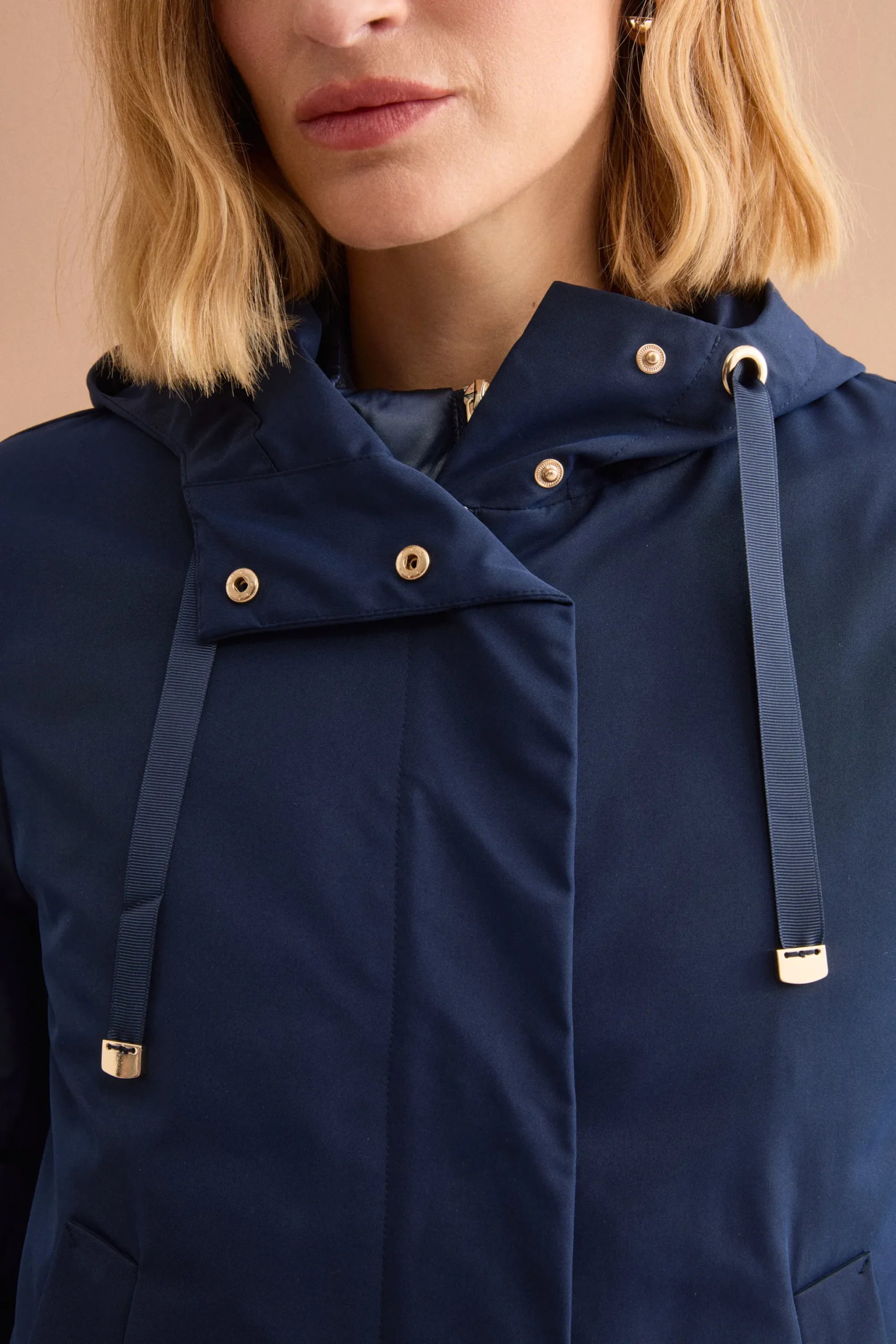 Giubbotto Impermeabile con Cappuccio e Gilet Removibile - BLU