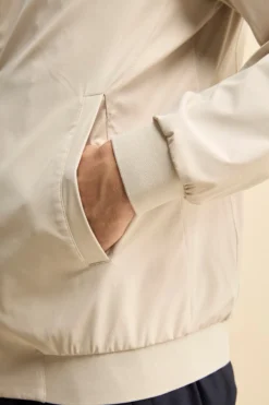 Giubbotto Leggero con Bordi in Maglia - GHIACCIO