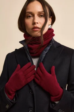 Guanti in cashmere - BORDEAUX
