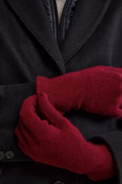 Guanti in cashmere - BORDEAUX