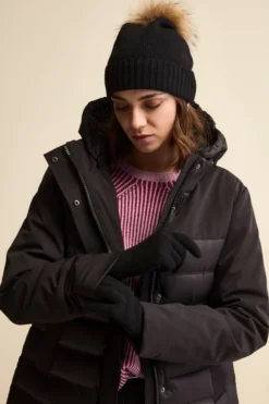 Guanti in cashmere - NERO