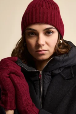 Guanti Trecce in Lana e Cashmere - VINO