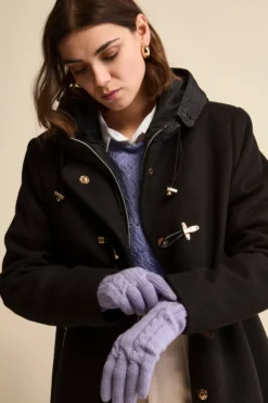 Guanti Trecce in Lana e Cashmere - LAVANDA