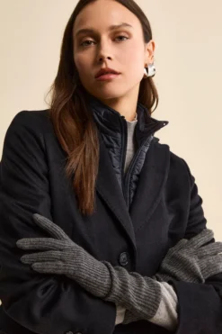 Guanto a Coste in Lana e Cashmere - GRIGIO MEDIO