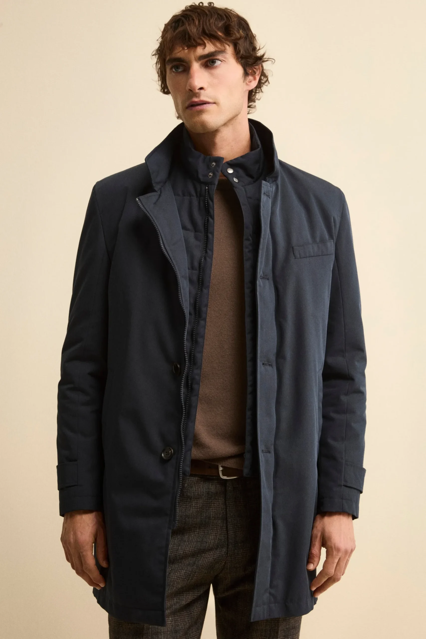 Impermeabile con paramontura - BLU