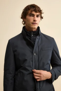 Impermeabile con paramontura - BLU