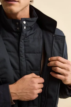 Impermeabile con paramontura - BLU