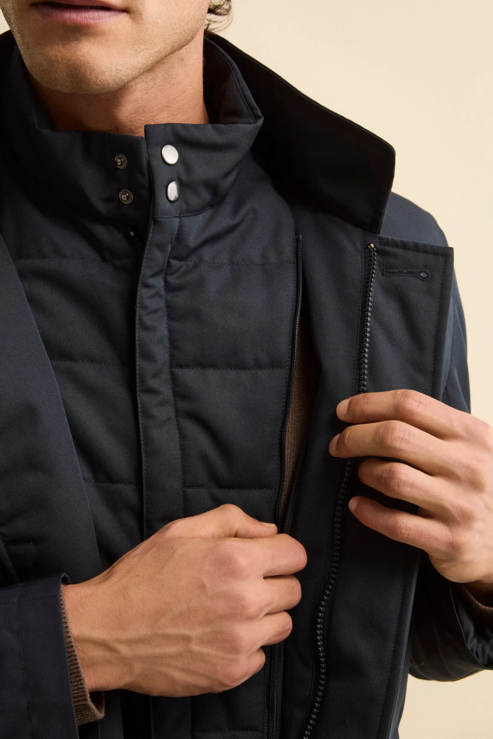 Impermeabile con paramontura - BLU