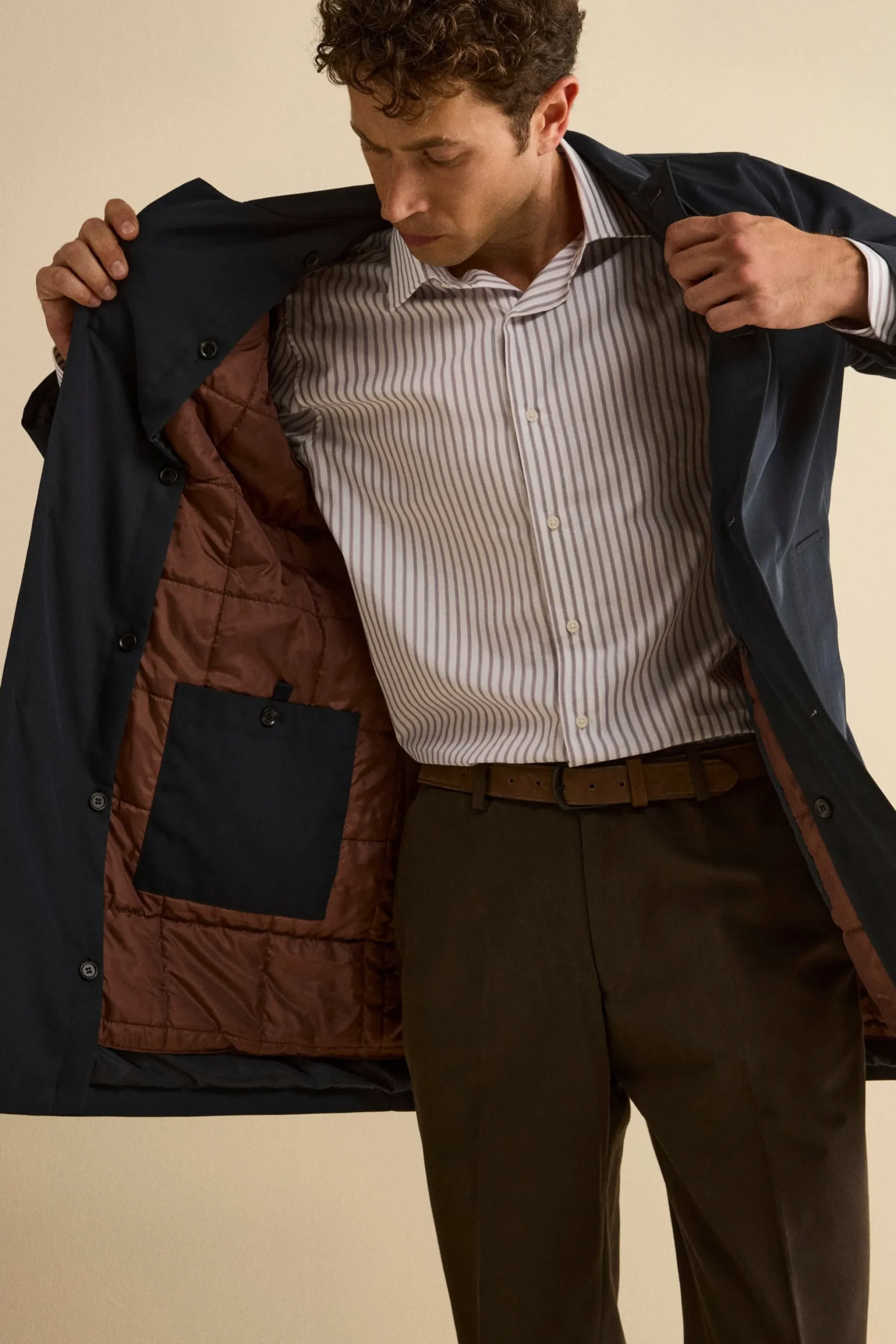Impermeabile Invernale Midi con Trapunta - BLU
