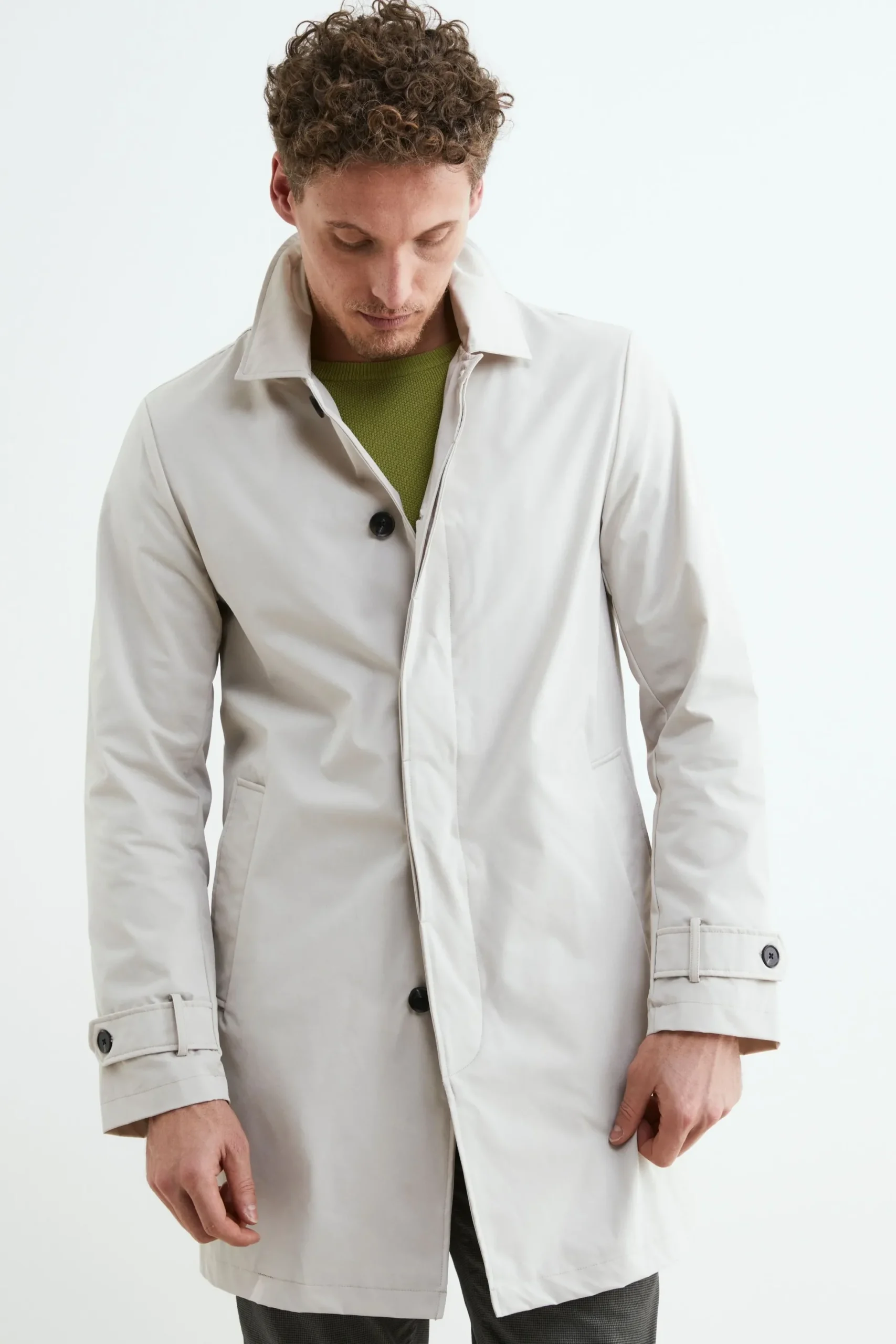 Impermeabile monopetto elegante - AVORIO