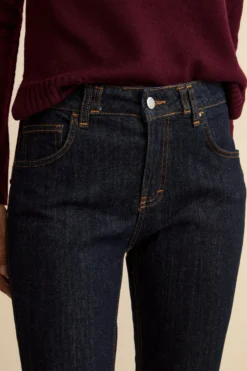 Jeans Mid-Flare Regular Fit in Cotone - DENIM