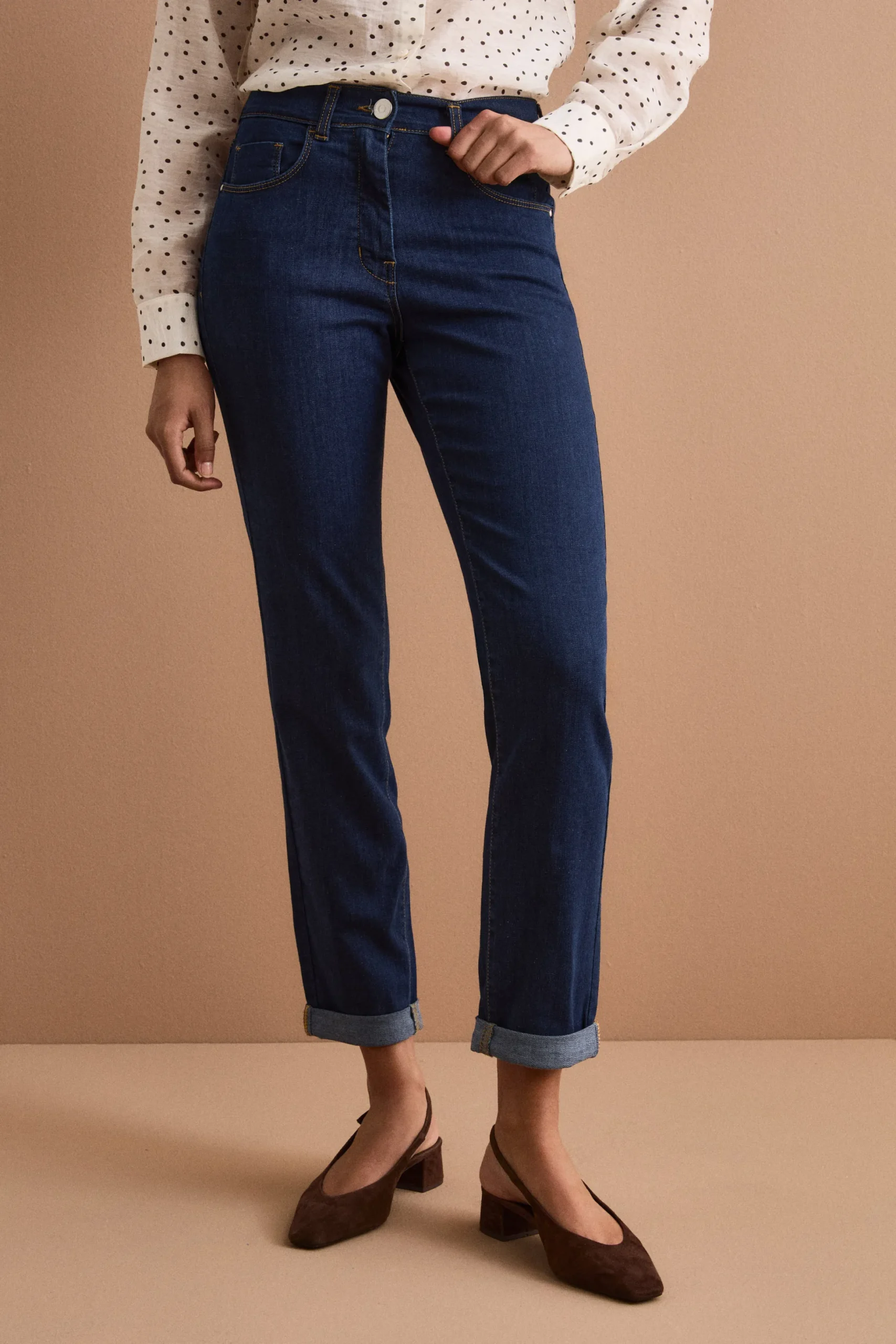 Jeans Straight Cinque Tasche - DENIM SCURO