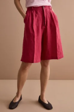 Jorts in Lino con Pinces - BORDEAUX