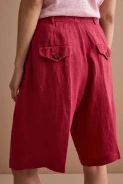 Jorts in Lino con Pinces - BORDEAUX