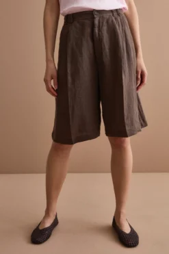 Jorts in Lino con Pinces - T.MORO