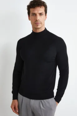Lupetto in Lana Merino - NERO