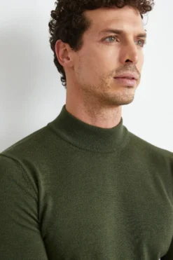 Lupetto in Lana Merino - VERDE MILITARE