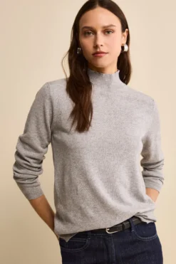 Lupetto in Seta e Cashmere - GRIGIO CHIARO