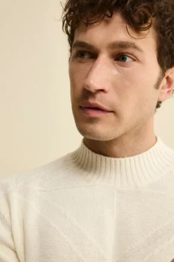 Lupetto Jacquard in Lana e Cashmere - NATURALE