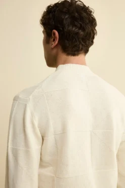Lupetto Jacquard in Lana e Cashmere - NATURALE