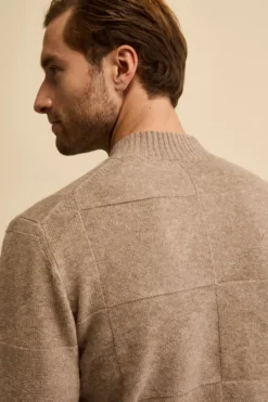 Lupetto Jacquard in Lana e Cashmere - NOCCIOLA MELANGE