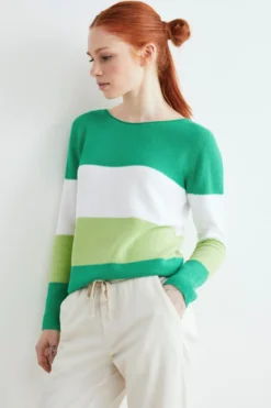 Maglia a righe in cotone - MELA RIGATO