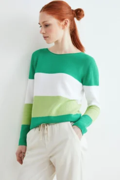 Maglia a righe in cotone - MELA RIGATO