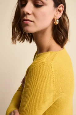 Maglia Barchetta in Lana Merino - CURRY