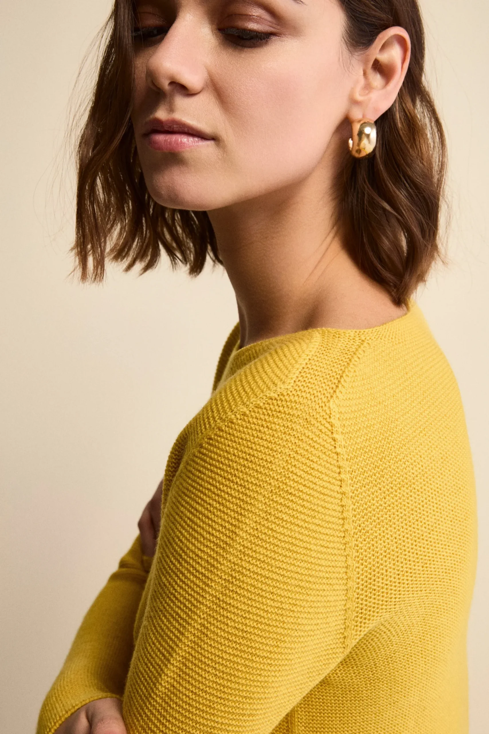 Maglia Barchetta in Lana Merino - CURRY