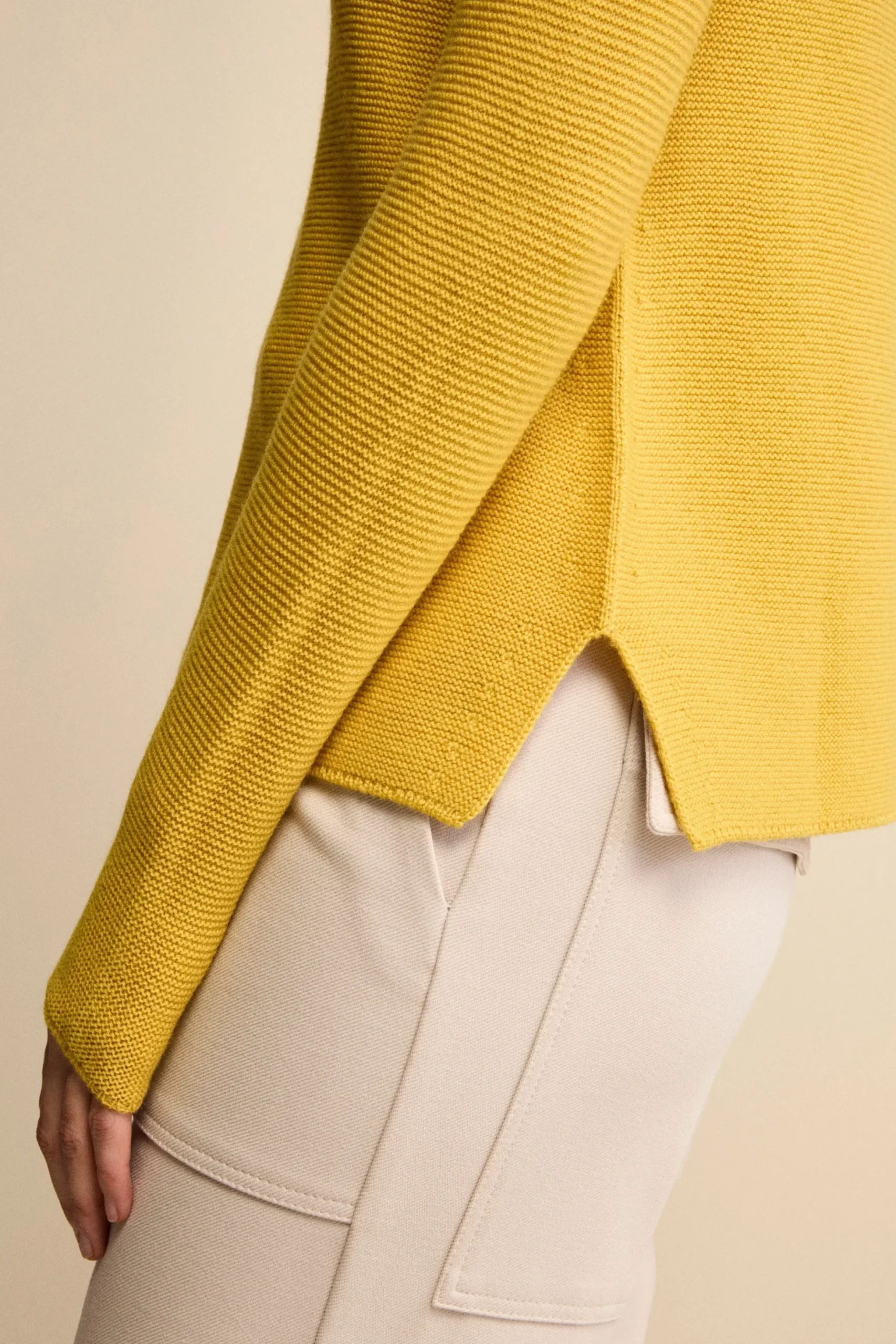 Maglia Barchetta in Lana Merino - CURRY