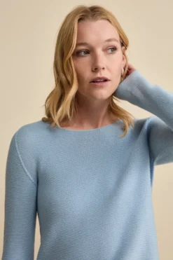 Maglia Barchetta in Lana Merino - AZZURRO