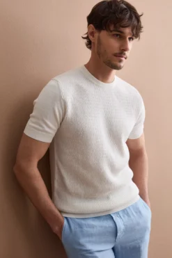 Maglia Casual in Cotone Crêpe - BIANCO
