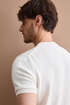 Maglia Casual in Cotone Crêpe - BIANCO