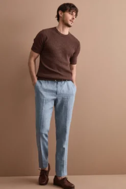 Maglia Casual in Cotone Crêpe - MARRONE