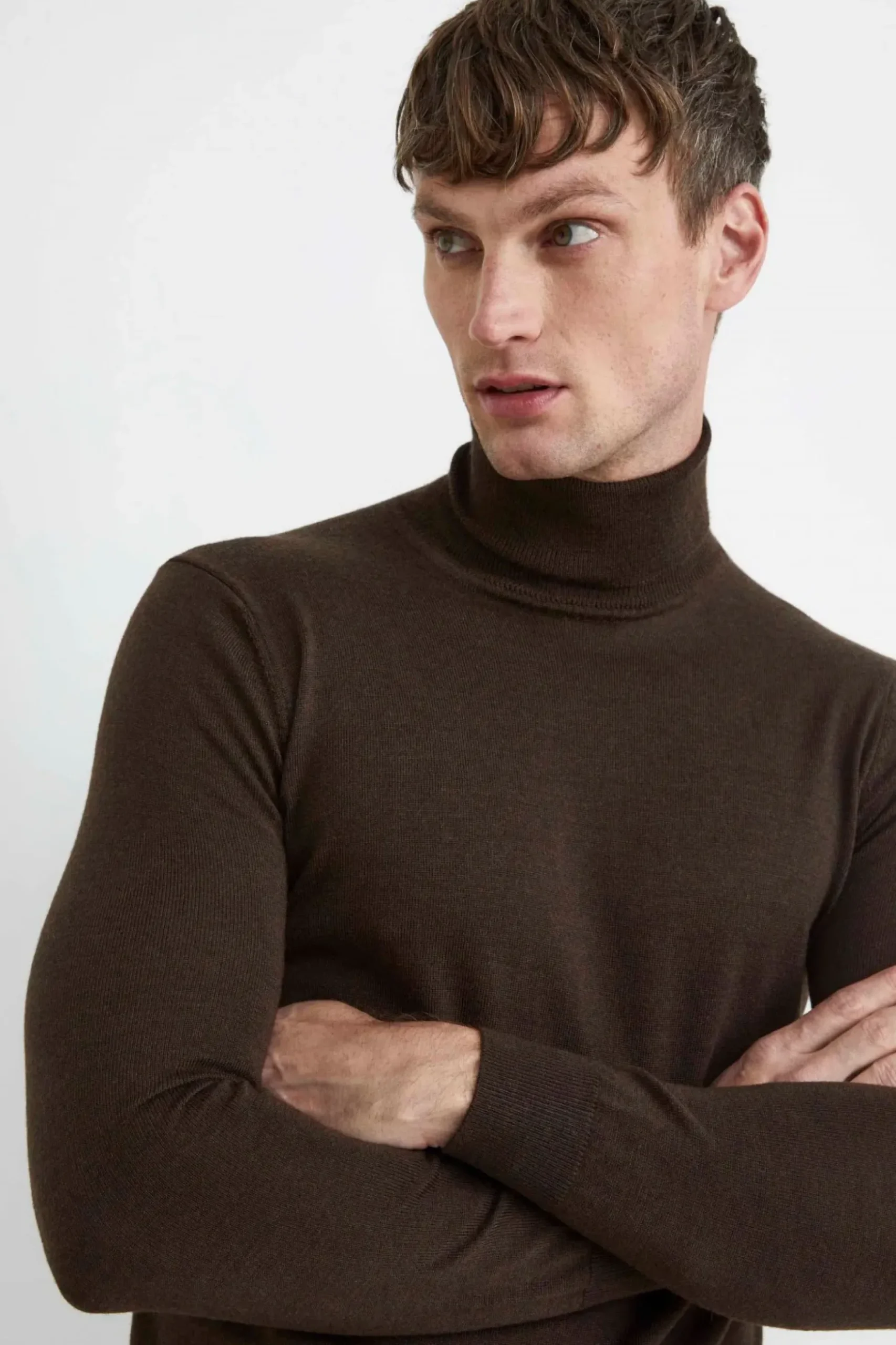 Maglia dolcevita in lana - CUOIO