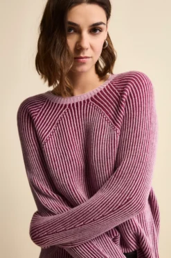 Maglia Fantasia in Lana Merino a Costa Inglese - FANT. ROSSO